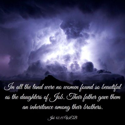 Picture 03 - Job 42:15 WEB - In all the land were no women found so beautiful - Bible Verse Picture