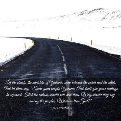 Picture 03 - Joel 2:17 WEB - Let the priests, the ministers of Yahweh, weep - Bible Verse Picture