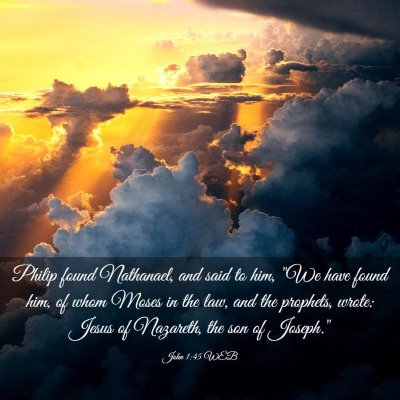 Picture 03 - John 1:45 WEB - Philip found Nathanael, and said to him, 