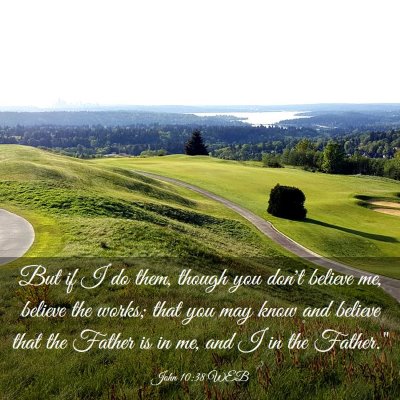 Picture 03 - John 10:38 WEB - But if I do them, though you don't believe me, - Bible Verse Picture