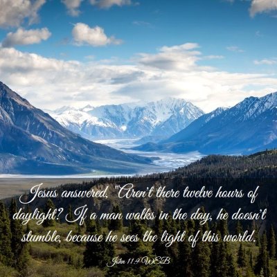 Picture 03 - John 11:9 WEB - Jesus answered, 
