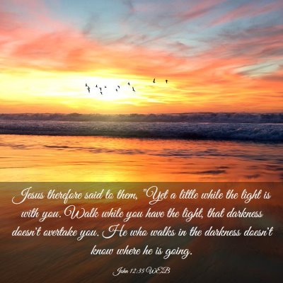 Picture 03 - John 12:35 WEB - Jesus therefore said to them, 