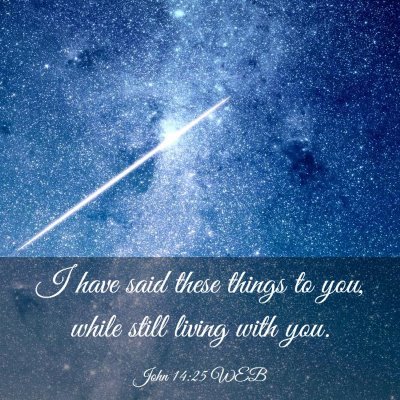 Picture 03 - John 14:25 WEB - I have said these things to you, while still - Bible Verse Picture