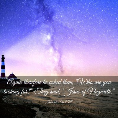 Picture 03 - John 18:7 WEB - Again therefore he asked them, 