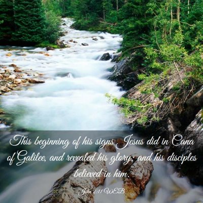 Picture 03 - John 2:11 WEB - This beginning of his signs Jesus did in Cana of - Bible Verse Picture