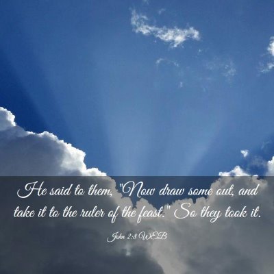 Picture 03 - John 2:8 WEB - He said to them, 
