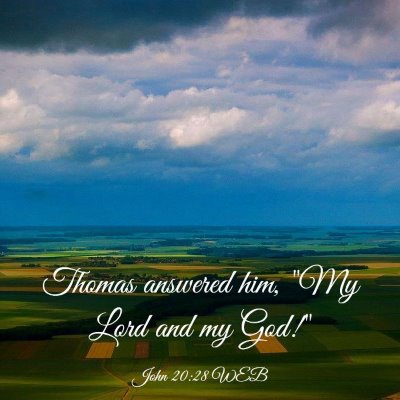 Picture 03 - John 20:28 WEB - Thomas answered him, 