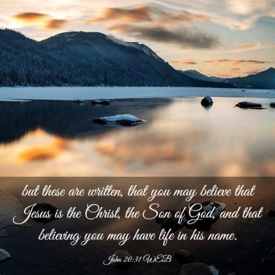 Picture 03 - John 20:31 WEB - but these are written, that you may believe that - Bible Verse Picture