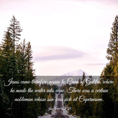 Picture 03 - John 4:46 WEB - Jesus came therefore again to Cana of Galilee, - Bible Verse Picture
