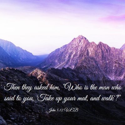 Picture 03 - John 5:12 WEB - Then they asked him, 