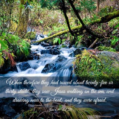 Picture 03 - John 6:19 WEB - When therefore they had rowed about twenty-five - Bible Verse Picture