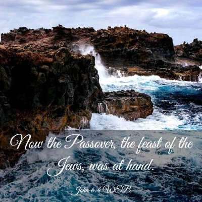 Picture 03 - John 6:4 WEB - Now the Passover, the feast of the Jews, was at - Bible Verse Picture