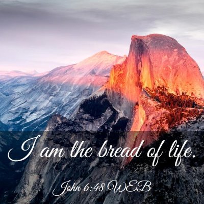 Picture 03 - John 6:48 WEB - I am the bread of - Bible Verse Picture