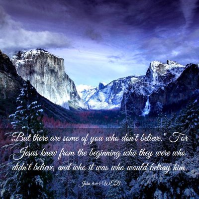 Picture 03 - John 6:64 WEB - But there are some of you who don't believe.