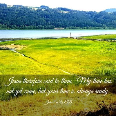 Picture 03 - John 7:6 WEB - Jesus therefore said to them, 