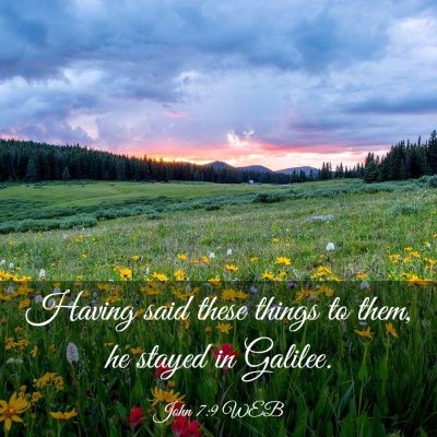 Picture 03 - John 7:9 WEB - Having said these things to them, he stayed in - Bible Verse Picture