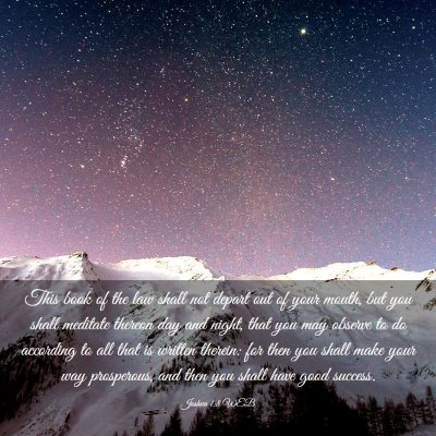 Picture 03 - Joshua 1:8 WEB - This book of the law shall not depart out of your - Bible Verse Picture