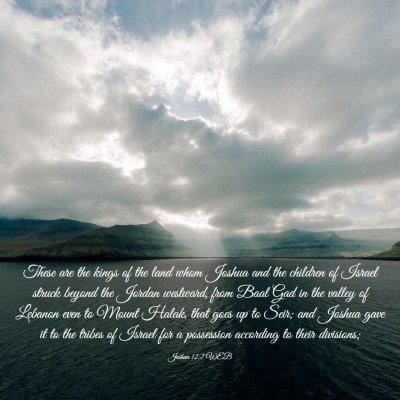 Picture 03 - Joshua 12:7 WEB - These are the kings of the land whom Joshua and - Bible Verse Picture