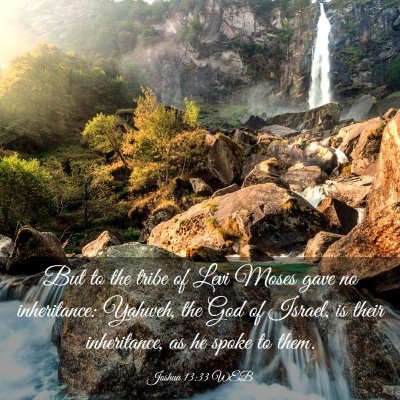 Picture 03 - Joshua 13:33 WEB - But to the tribe of Levi Moses gave no - Bible Verse Picture