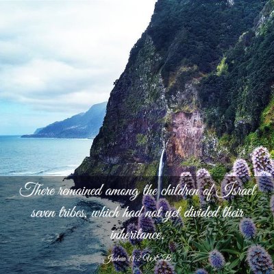 Picture 03 - Joshua 18:2 WEB - There remained among the children of Israel seven - Bible Verse Picture