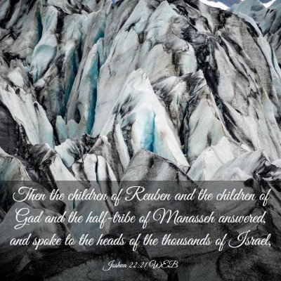 Picture 03 - Joshua 22:21 WEB - Then the children of Reuben and the children of - Bible Verse Picture