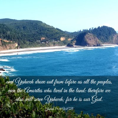 Picture 03 - Joshua 24:18 WEB - and Yahweh drove out from before us all the - Bible Verse Picture