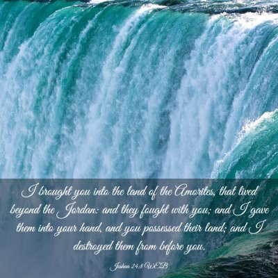 Picture 03 - Joshua 24:8 WEB - I brought you into the land of the Amorites, that - Bible Verse Picture