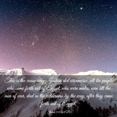 Picture 03 - Joshua 5:4 WEB - This is the cause why Joshua did circumcise: all - Bible Verse Picture