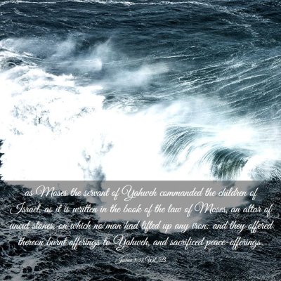 Picture 03 - Joshua 8:31 WEB - as Moses the servant of Yahweh commanded the - Bible Verse Picture