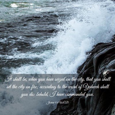 Picture 03 - Joshua 8:8 WEB - It shall be, when you have seized on the city, - Bible Verse Picture