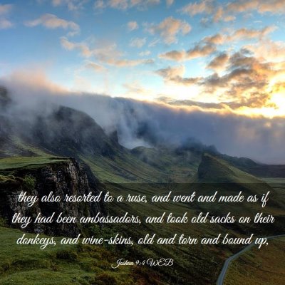 Picture 03 - Joshua 9:4 WEB - they also resorted to a ruse, and went and made - Bible Verse Picture