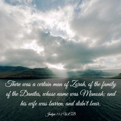 Picture 03 - Judges 13:2 WEB - There was a certain man of Zorah, of the family - Bible Verse Picture