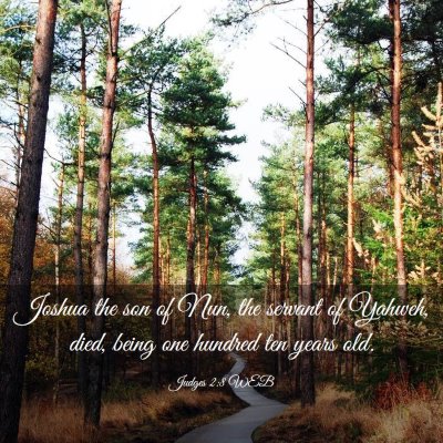 Picture 03 - Judges 2:8 WEB - Joshua the son of Nun, the servant of Yahweh, - Bible Verse Picture