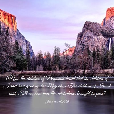 Picture 03 - Judges 20:3 WEB - (Now the children of Benjamin heard that the - Bible Verse Picture