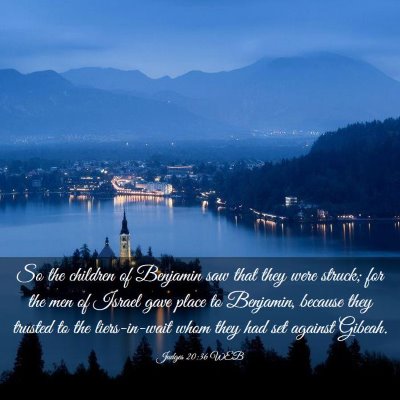 Picture 03 - Judges 20:36 WEB - So the children of Benjamin saw that they were - Bible Verse Picture