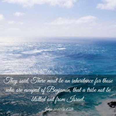 Picture 03 - Judges 21:17 WEB - They said, There must be an inheritance for those - Bible Verse Picture