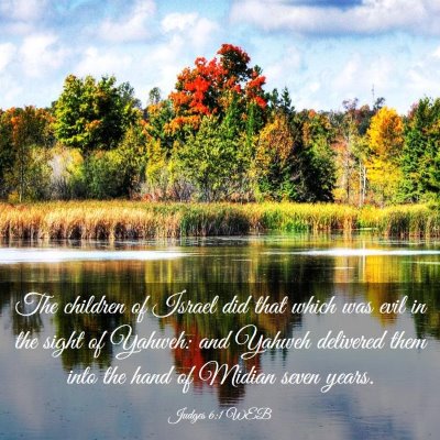 Picture 03 - Judges 6:1 WEB - The children of Israel did that which was evil in - Bible Verse Picture