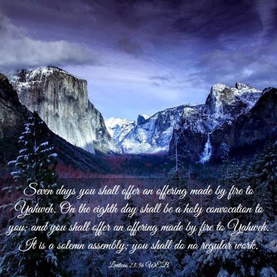Picture 03 - Leviticus 23:36 WEB - Seven days you shall offer an offering made by - Bible Verse Picture