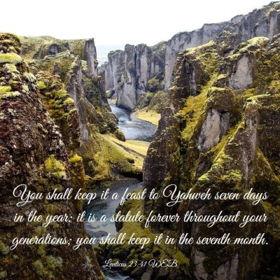 Picture 03 - Leviticus 23:41 WEB - You shall keep it a feast to Yahweh seven days in - Bible Verse Picture