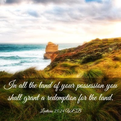 Picture 03 - Leviticus 25:24 WEB - In all the land of your possession you shall - Bible Verse Picture