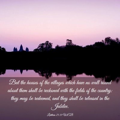 Picture 03 - Leviticus 25:31 WEB - But the houses of the villages which have no wall - Bible Verse Picture