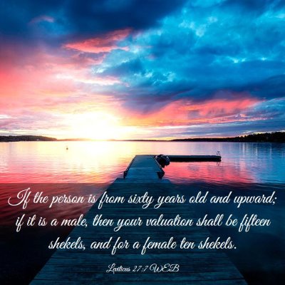 Picture 03 - Leviticus 27:7 WEB - If the person is from sixty years old and upward; - Bible Verse Picture