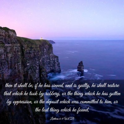 Picture 03 - Leviticus 6:4 WEB - then it shall be, if he has sinned, and is - Bible Verse Picture