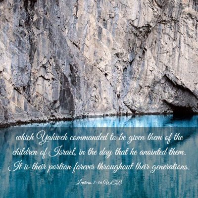 Picture 03 - Leviticus 7:36 WEB - which Yahweh commanded to be given them of the - Bible Verse Picture