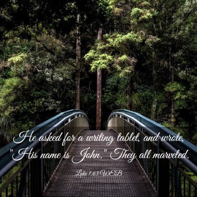 Picture 03 - Luke 1:63 WEB - He asked for a writing tablet, and wrote, 