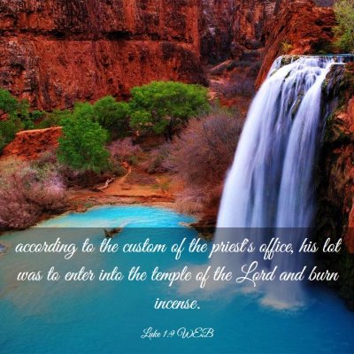 Picture 03 - Luke 1:9 WEB - according to the custom of the priest's office, - Bible Verse Picture