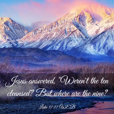 Picture 03 - Luke 17:17 WEB - Jesus answered, 