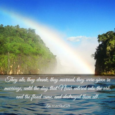 Picture 03 - Luke 17:27 WEB - They ate, they drank, they married, they were - Bible Verse Picture