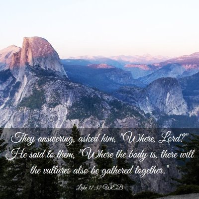 Picture 03 - Luke 17:37 WEB - They answering, asked him, 