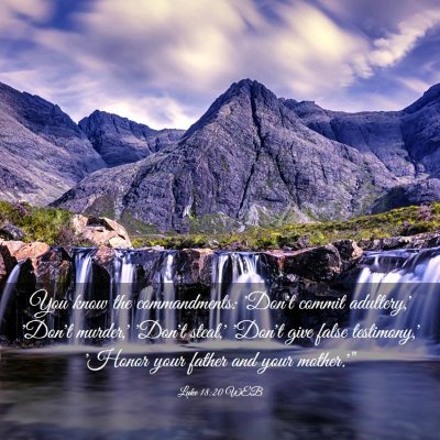 Picture 03 - Luke 18:20 WEB - You know the commandments: 'Don't commit - Bible Verse Picture